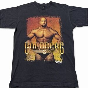 Vintage WCW Goldberg Shirt Mens M Black Wrestling T-Shirt Tee Pro Wrestler 90s